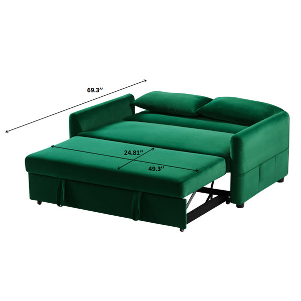 Mercury Row® Rooker 57.1'' Velvet Sleeper Sofa & Reviews | Wayfair